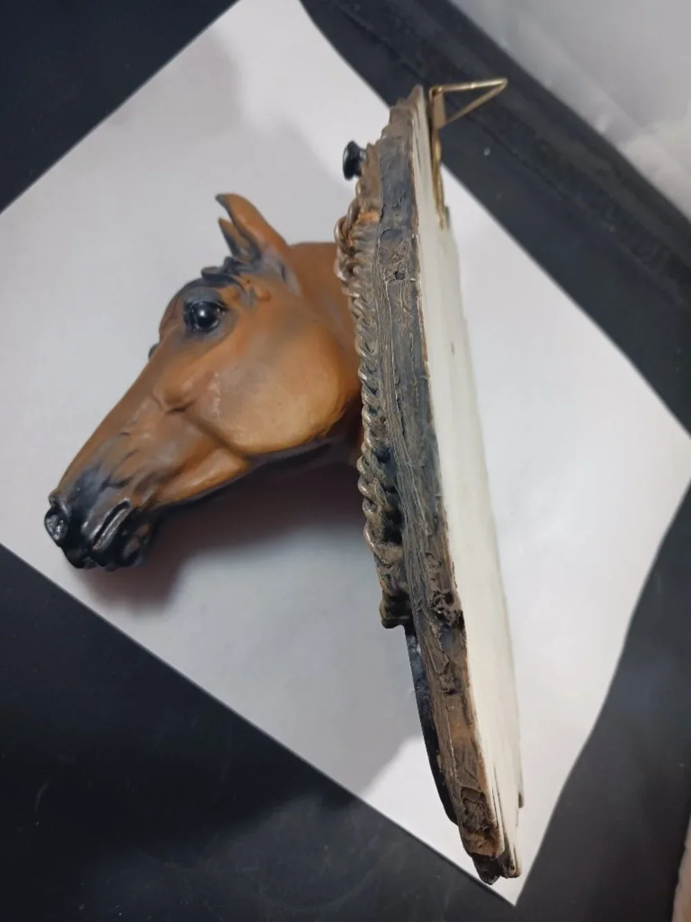 Vintage Horse Head Barn 3D Wall Figure Plaque Western Horses Farm Decor